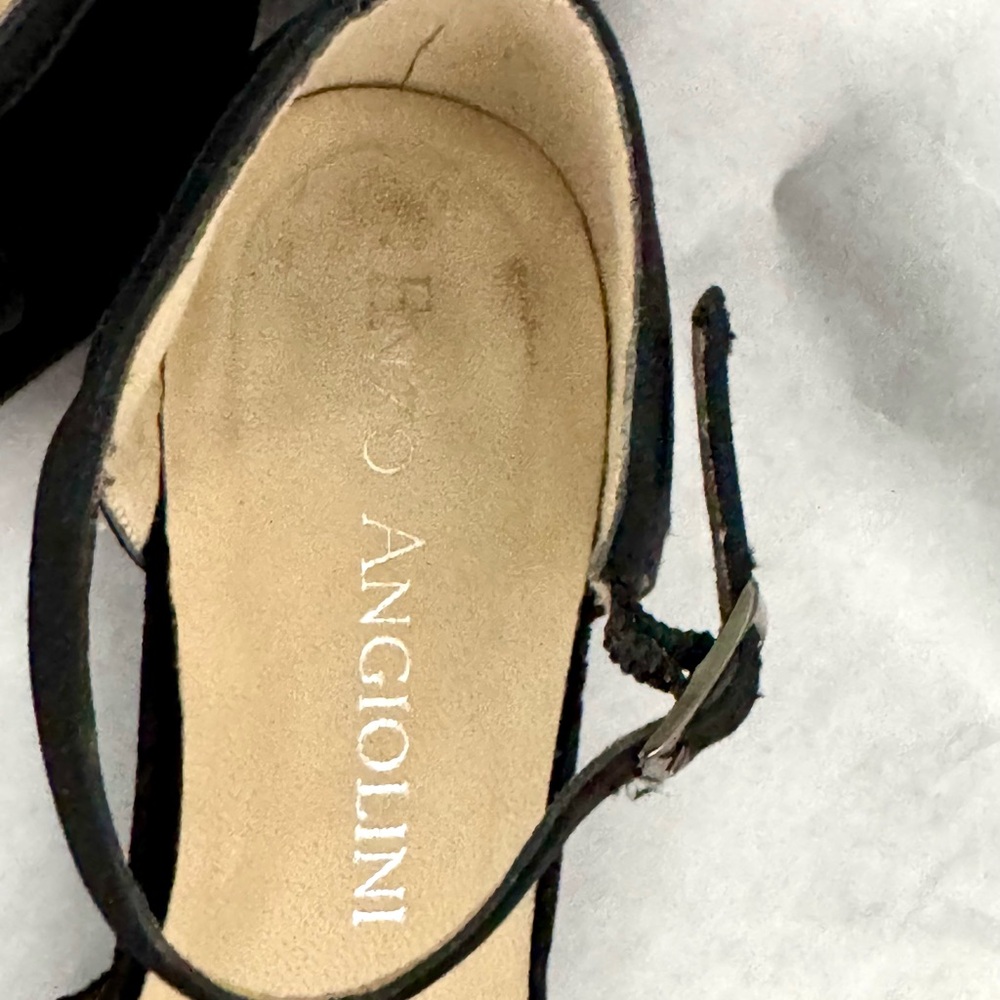 Enzo Angiolini Black Velvet Sandals - Picture 6 of 16